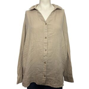 Old navy Women's Beige Button-Up Top